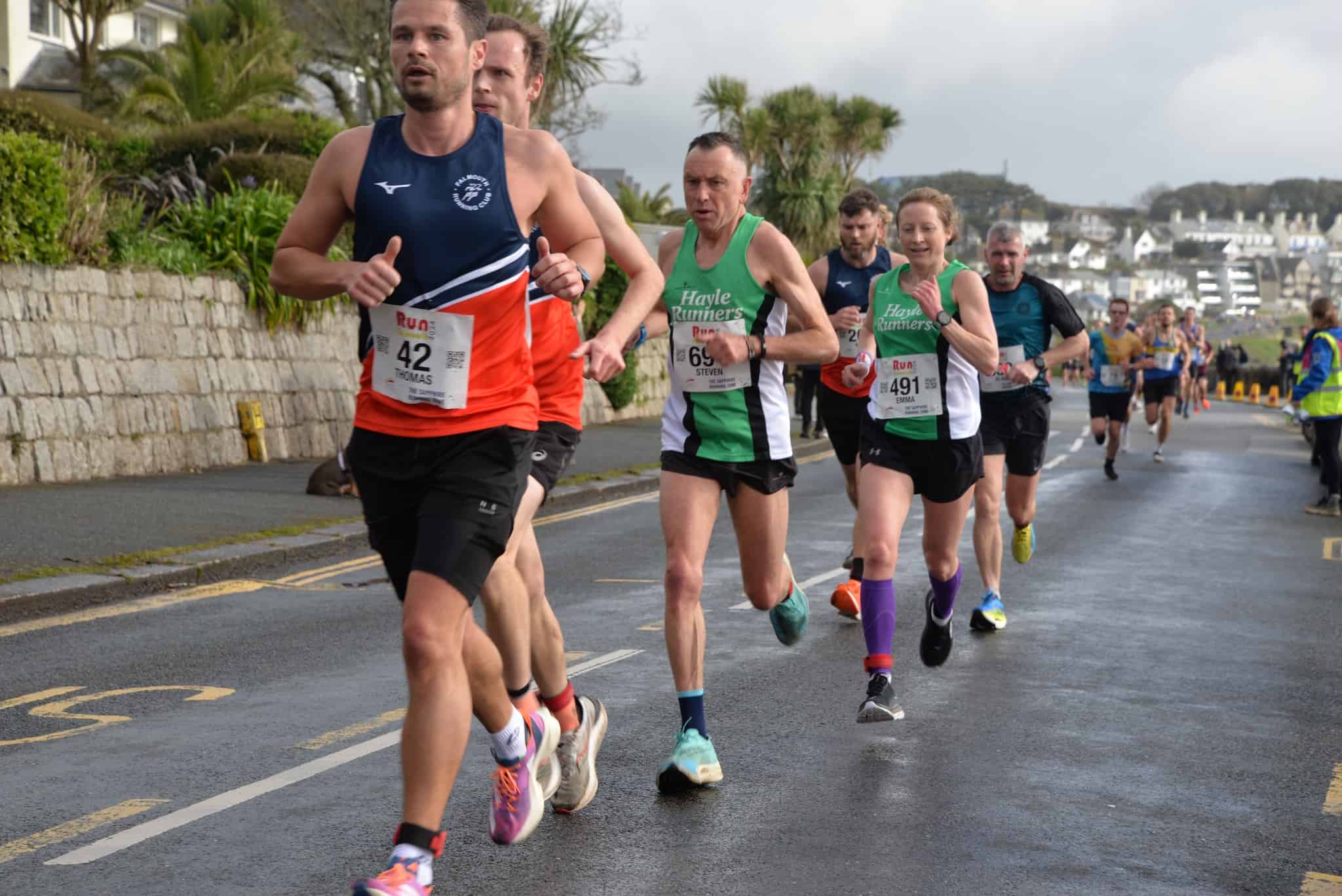 Hayle Runners at the Falmouth Half Marathon Hayle Runners